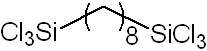 1,8-Bis(trichlorosilyl)octane 구조식, CAS 52217-53-5, C8H16Cl6Si2