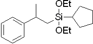 1,1-Diethoxy-1-cyclopentyl-3-phenyl-1-silabutane 구조식, C18H30O2Si