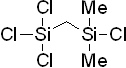 1,1,1,3-Tetrachloro-3-methyl-1,3-disilabutane 구조식, CAS 16538-60-6, C3H8Cl4Si2