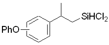 1,1-Dichloro-3-(phenoxyphenyl)-1-silabutane, 98% (mixture of isomers) 구조식, CAS 161994-17-8, C15H16Cl2OSi