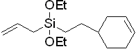 4,4-Diethoxy-6-(3-cyclohexenyl)-4-sila-1-hexene 구조식, C15H28O2Si