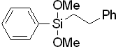 (2-Phenylethyl)phenyldimethoxysilane 구조식, C16H20O2Si