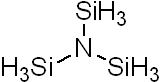 Trisilylamine 구조식, CAS 13862-16-3, H9NSi3