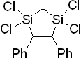 1,1,3,3-Tetrachloro-trans-4,5-diphenyl-1,3-disilacyclopentane 구조식, C15H14Cl4Si2