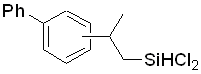 3-Biphenyl-1,1-dichloro-1-silabutane, 98% (mixture of isomers) 구조식, CAS 176329-60-5, C15H16Cl2Si