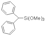 (Diphenylmethyl)trimethoxysilane 구조식, CAS 1858256-10-6, C16H20O3Si