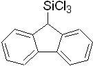 (9-Fluorenyl)trichlorosilane 구조식, CAS 70385-77-2, C13H9Cl3Si