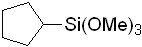 Cyclopentyltrimethoxysilane 구조식, CAS 143487-47-2, C8H18O3Si