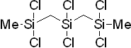 2,2,4,4,6,6-Hexachloro-2,4,6-trisilaheptane 구조식, CAS 18243-10-2, C4H10Cl6Si3