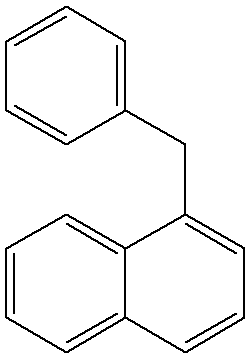 1-Benzylnaphthalene 구조식, CAS 611-45-0, C17H14