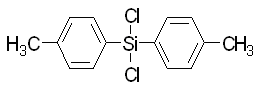 Di(ρ-tolyl)dichlorosilane 구조식, CAS 18414-38-5, C14H14Cl2Si