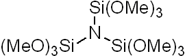 Tris(trimethoxysilyl)amine 구조식, C9H27O9NSi3