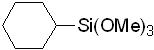 Cyclohexyltrimethoxysilane 구조식, CAS 17865-54-2, C9H20O3Si