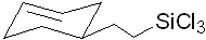 [2-(3-Cyclohexenyl)ethyl]trichlorosilane 구조식, CAS 18290-60-3, C8H13Cl3Si