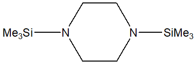 Bis-N,N'-(trimethylsilyl)piperazine 구조식, CAS 2345-72-4, C10H26N2Si2