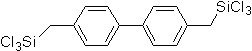 4,4’-Bis(trichlorosilylmethyl)biphenyl 구조식, C14H12Cl6Si2