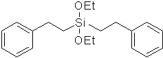 Bis(2-phenylethyl)diethoxysilane 구조식, C20H28O2Si