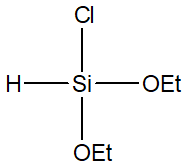 Diethoxychlorosilane 구조식, CAS 6485-91-2, C4H11ClO2Si