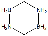 Bis-BN cyclohexane 구조식, C2H12B2N2
