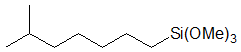 ISOOCTYLTRIMETHOXYSILANE 구조식, CAS 34396-03-7, C11H26O3Si