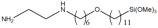11-[6-N-(2-Aminoethylamino)hexyloxy]undecyltrimethoxysilane 구조식, C22H50N2O4Si