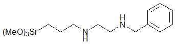 N-(2-N-BENZYLAMINOETHYL)-3-AMINOPROPYLTRIMETHOXYSILANE 구조식, CAS 209866-89-7, C15H28N2O3Si